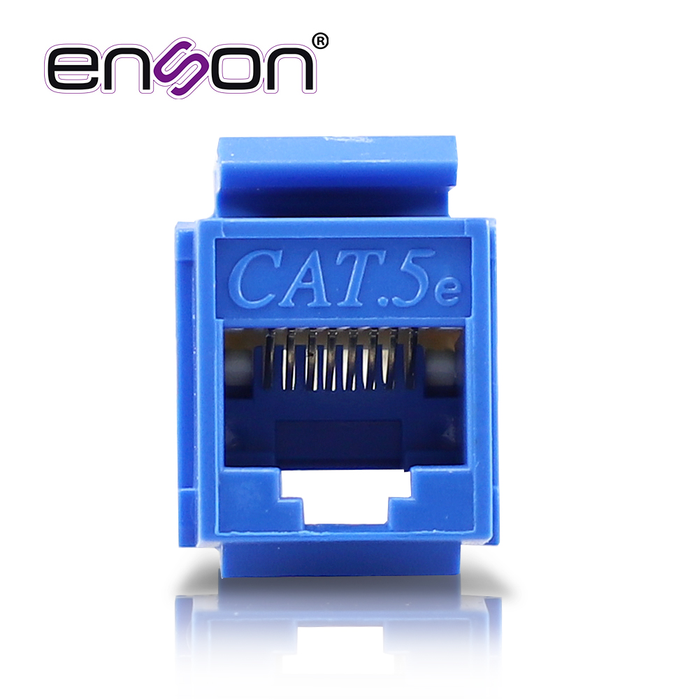 Conector Modular Jack RJ45 Enson Epro-jack5e-bl Serie Pro, Posicion Vertical Cat5e Color Azul Compatible Con Placas Enson Epro-fp Requiere Uso De Pinzas Epro-jacktool