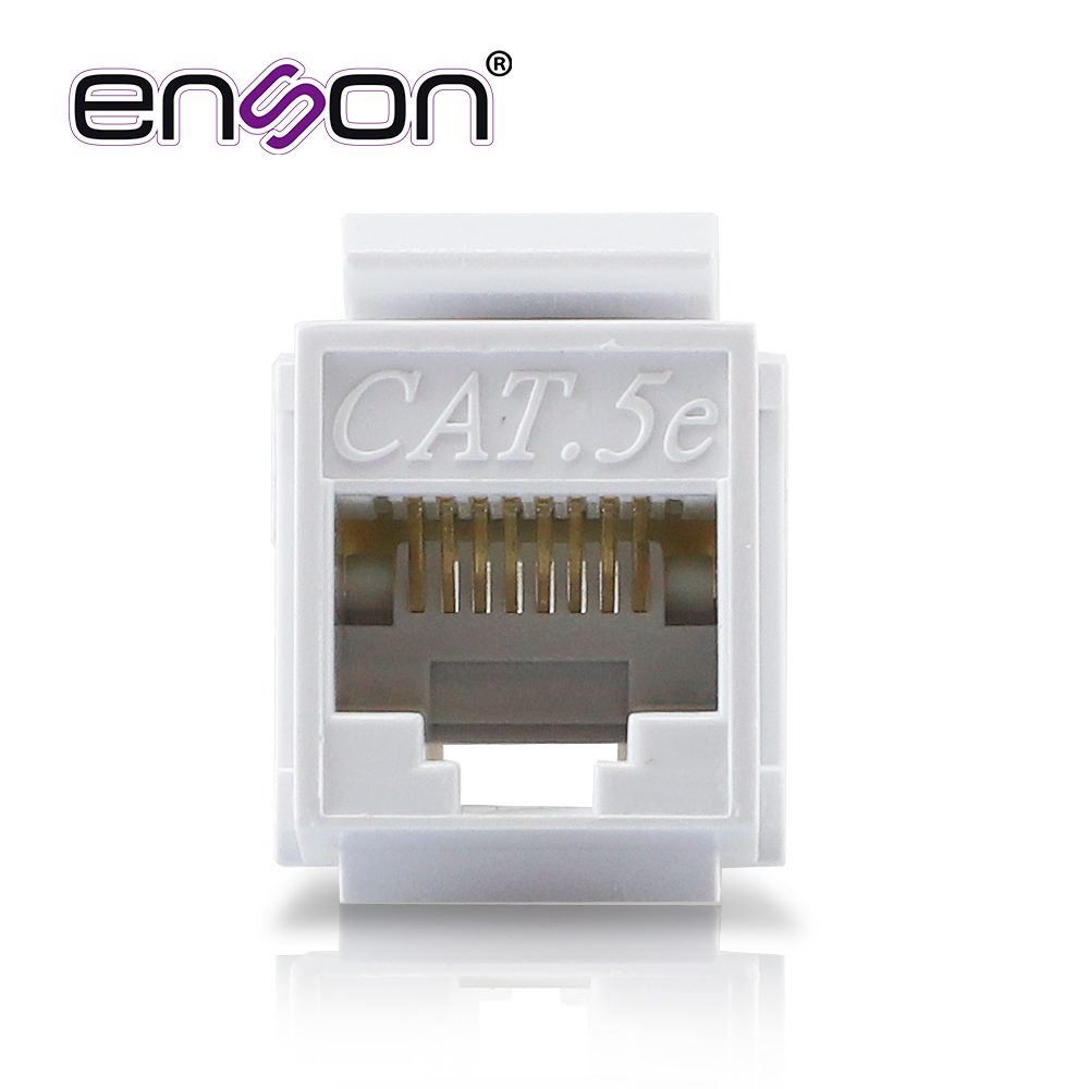 CONECTOR MODULAR JACK RJ45 ENSON EPRO-JACK5E-WH SERIE PRO, POSICION VERTICAL CAT5E COLOR BLANCO COMPATIBLE CON PLACAS ENSON EPRO-FP REQUIERE USO DE PINZAS EPRO-JACKTOOL
