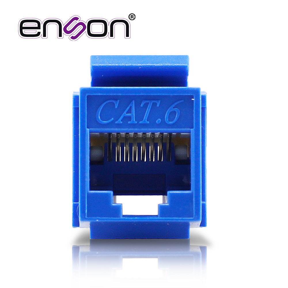 Conector Modular Jack RJ45 Enson Epro-jack6-bl Serie Pro, Posicion Vertical CAT6 Color Azul Compatible Con Placas Enson Epro-fp Requiere Uso De Pinzas Epro-jacktool