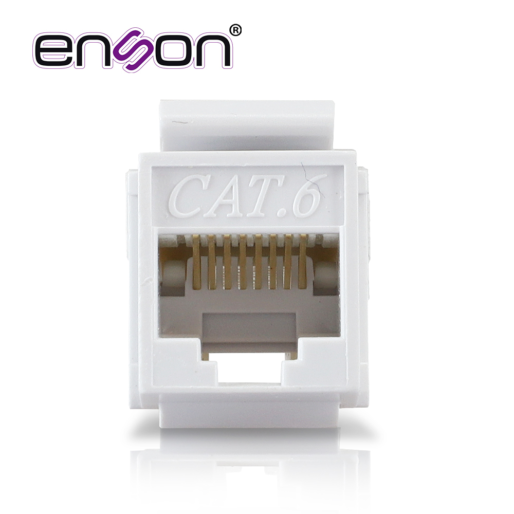 Conector Modular Jack RJ45 Enson Epro-jack6-wh Serie Pro, Posicion Vertical CAT6 Color Blanco Compatible Con Placas Enson Epro-fp Requiere Uso De Pinzas Epro-jacktool