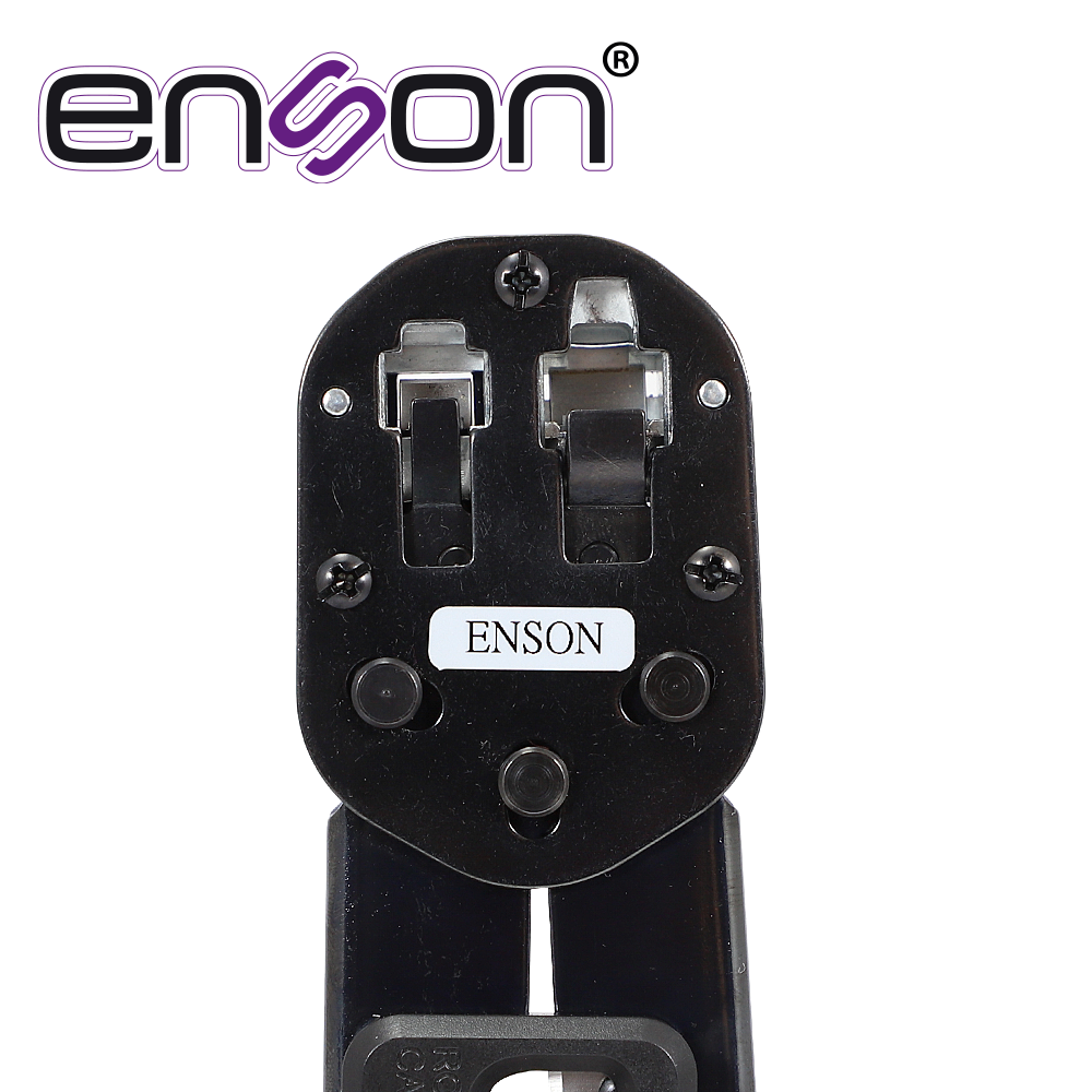 Pinza Ponchadora Enson Epro-plugtool Serie Epro, Diseñada Para El Ponchado Con Plug Facil Ponchado Serie Epro, Poncha Plugs RJ45 Y Rj11, Cuenta Con Guillotina Que Corta El Exceso De Cable Utp, Lo Cual Agiliza Y Ahorra Tiempo En Proyectos