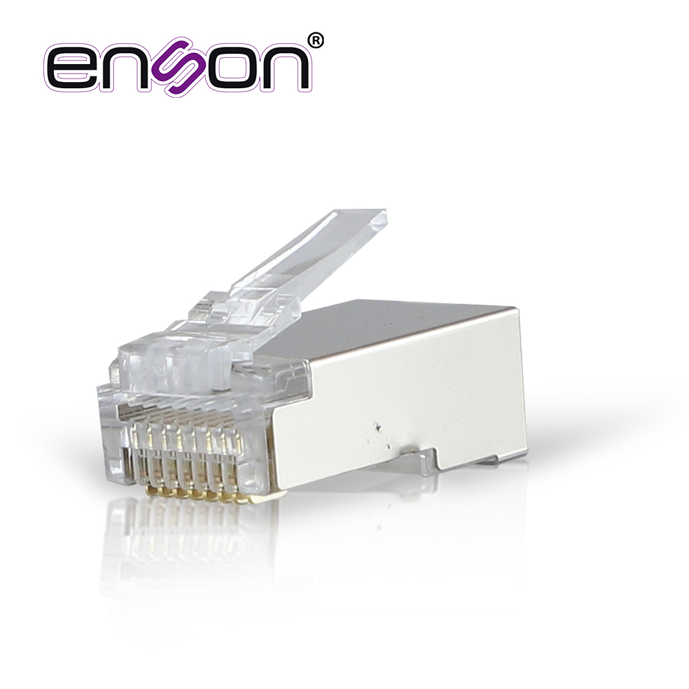 PLUG FACIL PONCHADO BLINDADO ENSON EPRO-SPLUG5E-50 BOTE DE 50 PZS PARA CABLE UTP CAT5E CON SISTEMA DE PASO DE CABLES PASSTRU QUE FACILITA EL PONCHADO DE CABLE UTP YA QUE SE PUEDE IDENTIFICAR ERRORES DE MANERA MAS FACIL, REQUIERE USO DE PINZAS EPRO-PLUGTOOL