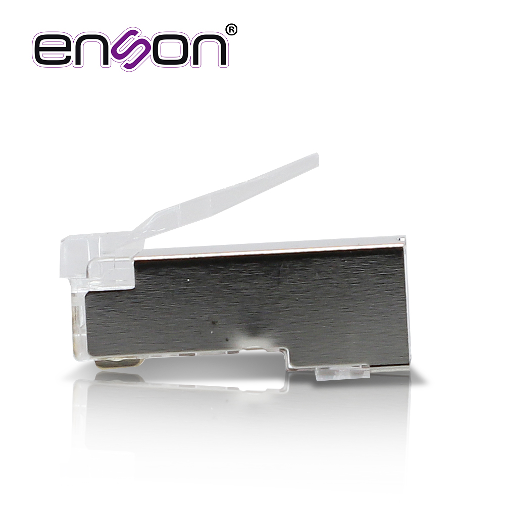 PLUG FACIL PONCHADO BLINDADO ENSON EPRO-SPLUG5E-50 BOTE DE 50 PZS PARA CABLE UTP CAT5E CON SISTEMA DE PASO DE CABLES PASSTRU QUE FACILITA EL PONCHADO DE CABLE UTP YA QUE SE PUEDE IDENTIFICAR ERRORES DE MANERA MAS FACIL, REQUIERE USO DE PINZAS EPRO-PLUGTOOL