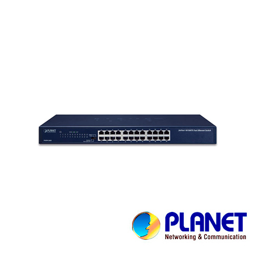 Switch Planet Fnsw-2401 No Administrable / 24 Puertos RJ45 Velocidad De Transmision 10/100 Mbps / Temperatura De Operacion 0-50 Grados Centigrados / Montaje En Rack