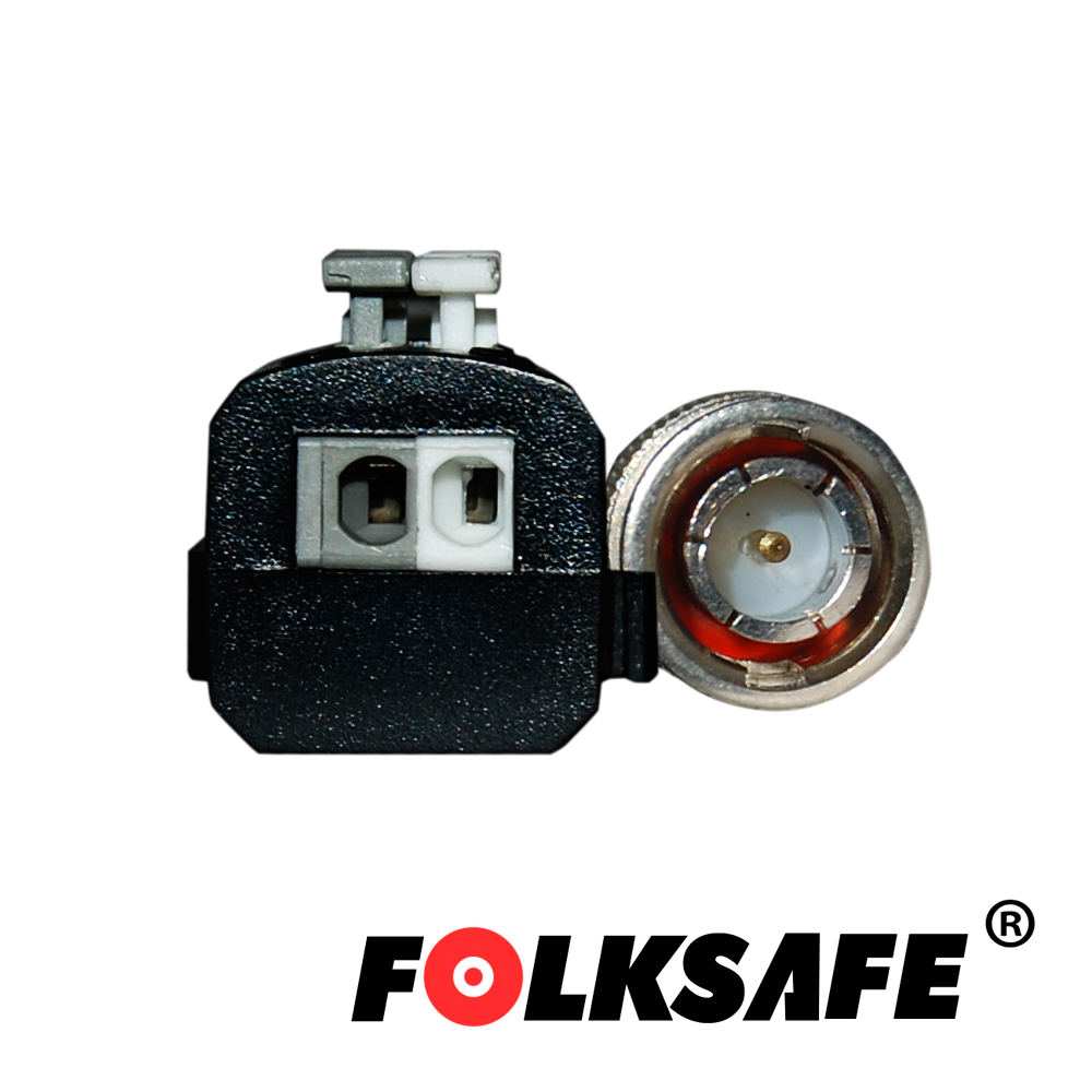 TRANSCEPTOR HD FOLKSAFE FS-HDP4101C TRANSMISOR/RECEPTOR DE VIDEO PASIVO 1CH TIPO PUSH-IN, DISTANCIA MAXIMA DE 320MTS DE CABLEADO PARA VIDEO AHD 1.3MP, 180MTS 5MP AHD, COMPATIBLE CON TODAS LAS MARCAS DE CAMARAS CON FORMATO HD-TVI / CVI / AHD / CVBS. 720P / 960P / 1080P / 3MP / 4MP / 5MP / 4K(CONSULTAR TABLA DE DISTANCIA DE TRANSMISION). CUENTA CON PROTECCION DE DESCARGAS DE 2KV EN ENTRADA/SALIDA DE VIDEO.