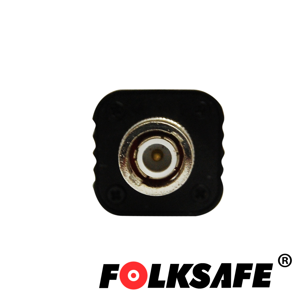 Protector De Voltaje Folksafe Fs-sp3001u, Protege Contra Sobretensiones En Video De Hasta 10KA Sobre Cable Coaxial O Utp, Conectores Bnc Hembra/macho Y Cable Para Coneccion A Gnd, Carcasa Aleacion De Aluminio Medidas De 60 X 25 X 25 Mm