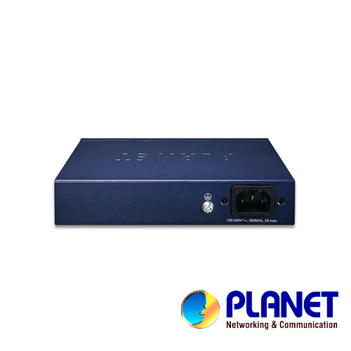 Switch No Administrable Planet Fsd-604hp / 6 Puertos RJ45 Fast Ethernet 10/100 Mbps / 4 Puertos Con POE 802.3AF/AT (puertos 1 – 4) / 30W Por Puerto / Dip Switch (distancia De 100 Y 250 Metros) / 63 Watts De Consumo / Recinto De Metal.