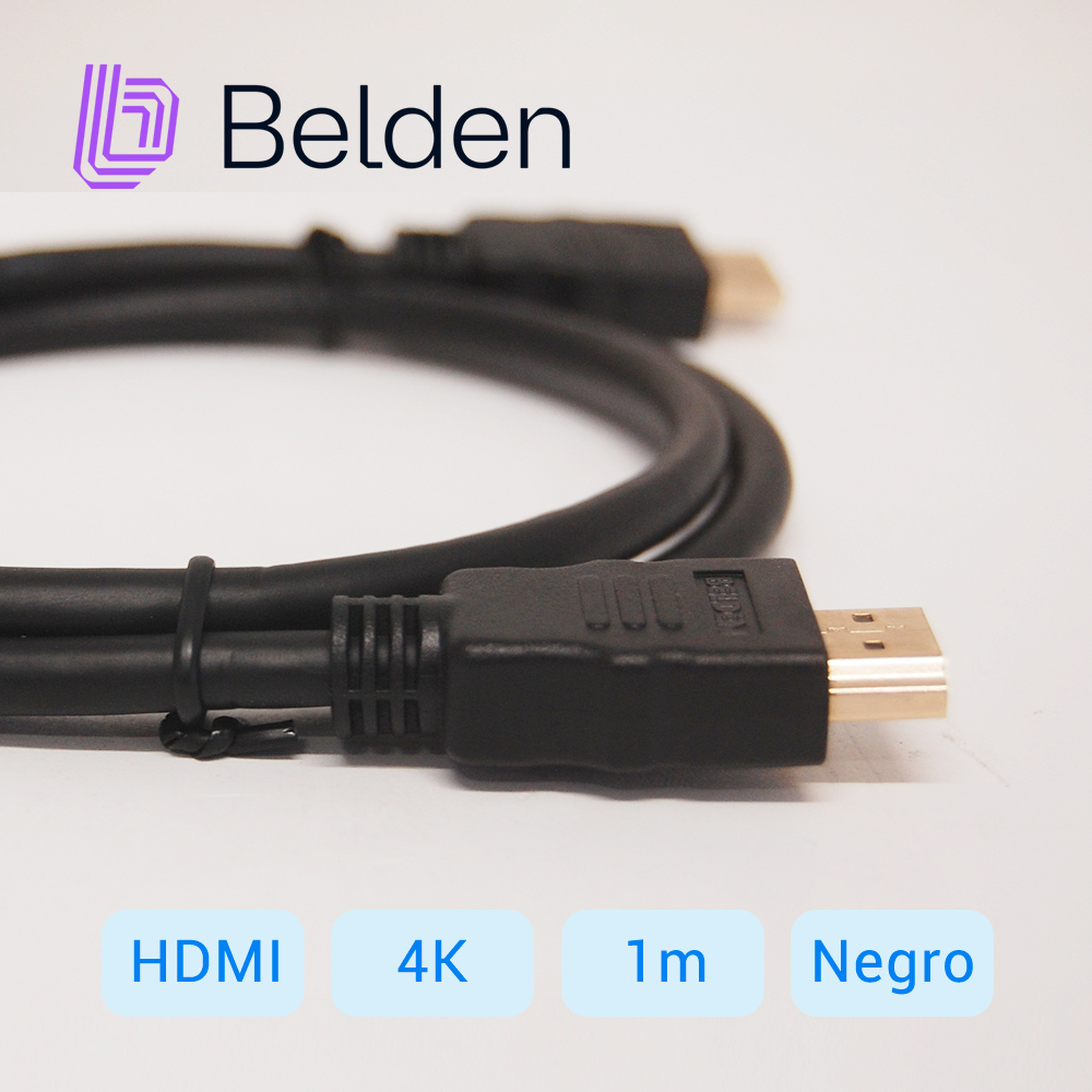 Cable HDMI Belden Hde001mb / High Speed / 1080P 60HZ / 4K 30HZ / 1 Metro / Tipo A-a / Pieza