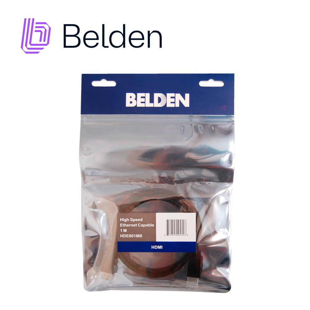 Cable HDMI Belden Hde001mb / High Speed / 1080P 60HZ / 4K 30HZ / 1 Metro / Tipo A-a / Pieza