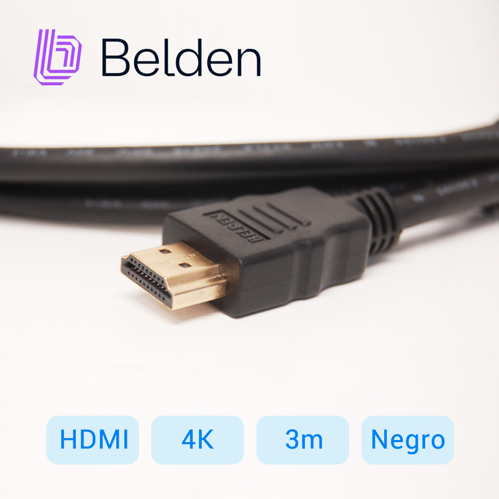 Cable HDMI Belden Hde003mb / High Speed / 1080P 60HZ / 4K 30HZ / 3 Metros / Tipo A-a / Pieza