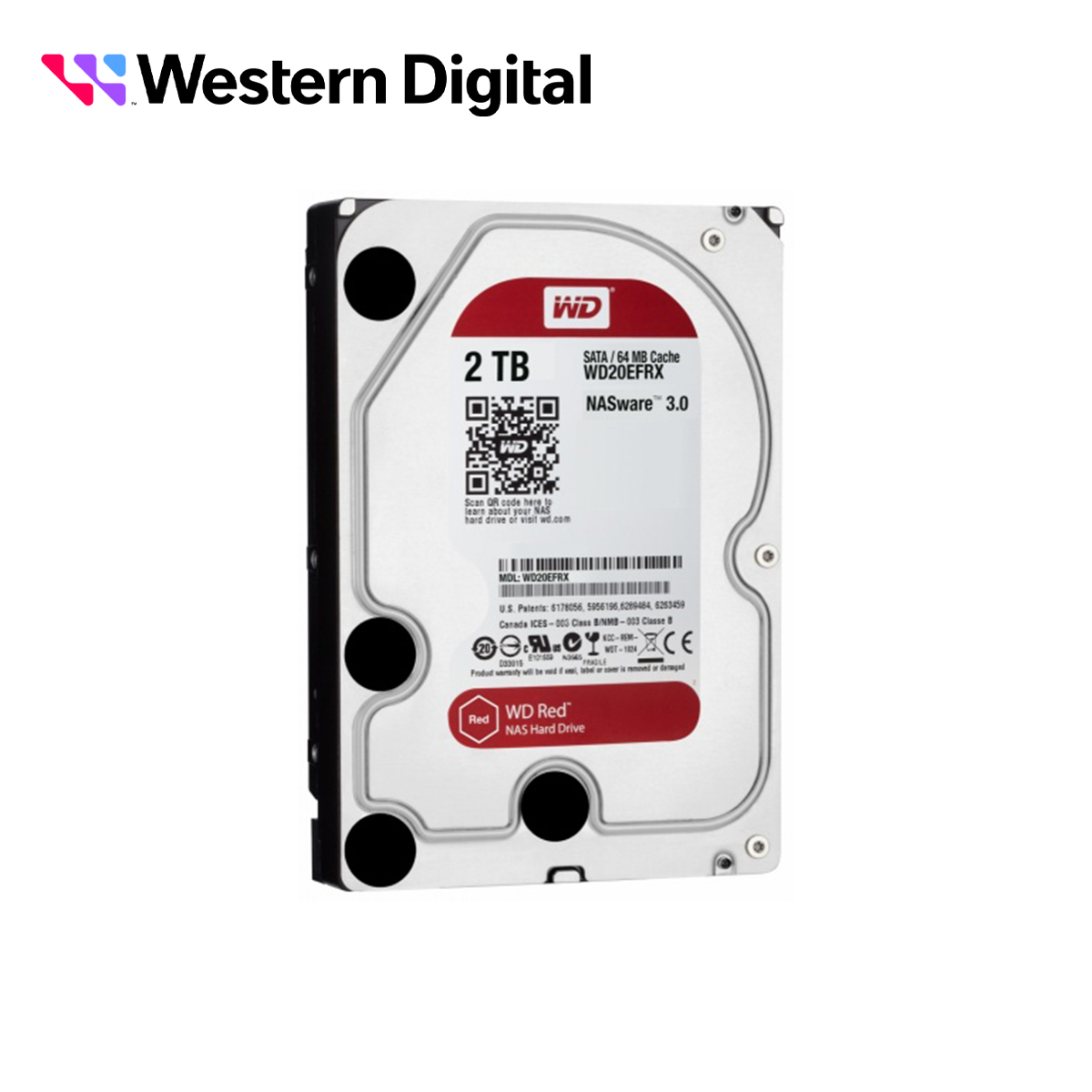 Dd Disco Duro Wd20efpx Wd Red Plus 3.5 Sata 2TB Cache 64MB 5400RMP Especial Para Almacenamiento Y Nas