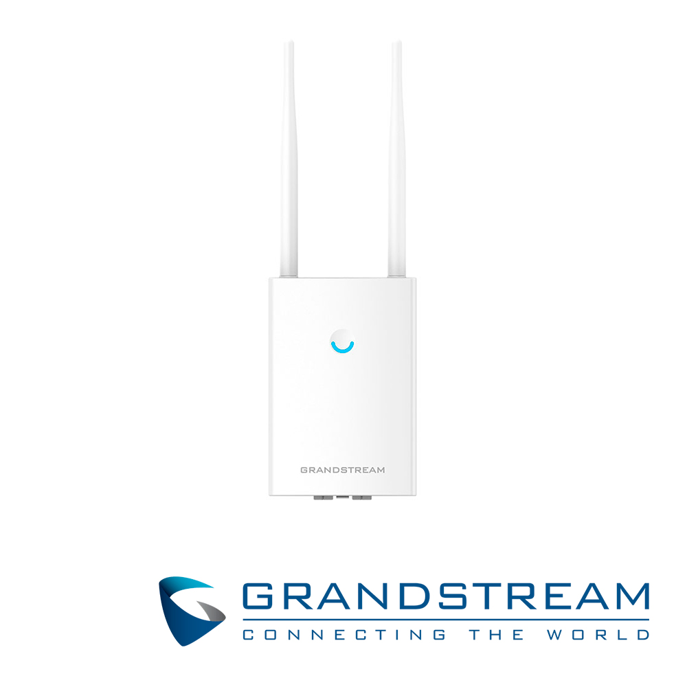 Access Point Exterior Grandstream Gwn7605lr 802.11AC Wave-2 / Mimo 2X2 / Velocidad 1.27GBPS / Doble Banda / 2 Antenas Externas 3.5DBI / 2 Puertos Gigabit / 8 Ssid / 100 Usuarios Simultaneos / Alimentacion POE 802.3AF/AT / No Incluye Inyector POE