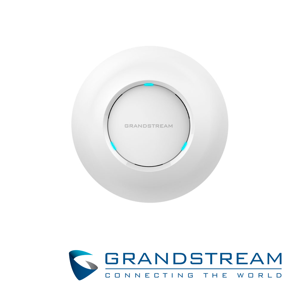Access Point Interior Grandstream Gwn7615 802.11AC Wave 2 / Mimo 3X3 / 3 Antenas 3DBI / 2 Puertos Gigabit / 16 Ssid / Qos Avanzado/ 200 Usuarios Simultaneos / Alimentacion POE 802.3AF/AT / Controlador 50 APS Incorporado / No Incluye Inyector POE
