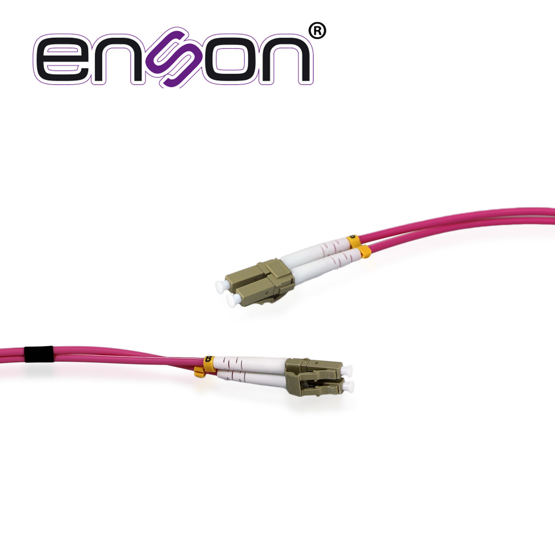 Jumper De Fibra Optica Enson Ens-jump030mm4 Forro De Pvc Tipo De Fibra Multimodo Om4 50/125 Micras Conectores Lc Duplex - Lc Duplex Longitud 1 Pie - 30 Cms