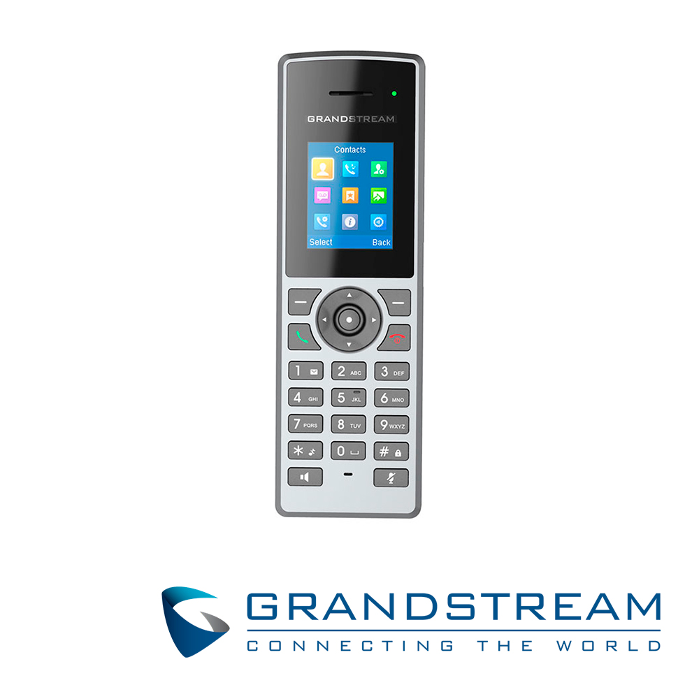 TELEFONO IP INALAMBRICO DECT GRANDSTREAM DP722 / 20 LINEAS / 20 CUENTAS SIP / CONFERENCIA 3 VIAS COMPATIBLE BASE DP750/DP752 / PANTALLA A COLOR 1.8 PULGADAS / VOZ FULL HD / 250 HRS EN ESPERA / INLCUYE 2 BATERIAS