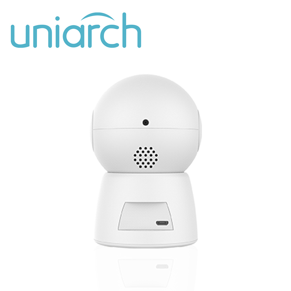 Camara IP Mini PT Wifi Uniarch Uho-s2e-m3 / 3MP / Ultra 265 / DC 5V/1A / Dwdr / Lente Fijo De 4.0 Mm / IR Hasta 10M / Microfono Y Altavoz Integrados / Human Body Detection / Autotracking / Deteccion De Audio / Deteccion De Movimiento / Ranura Para Micro Sd Hasta 256 GB / Ip66