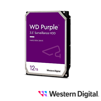 DISCO DURO DD 12TB SATA WD PURPLE WD121PURP 24/7 OPTIMIZADO PARA VIDEOVIGILANCIA SATA III 6GB/S 7200 RPM COMPATIBLE CON NAS QNAP