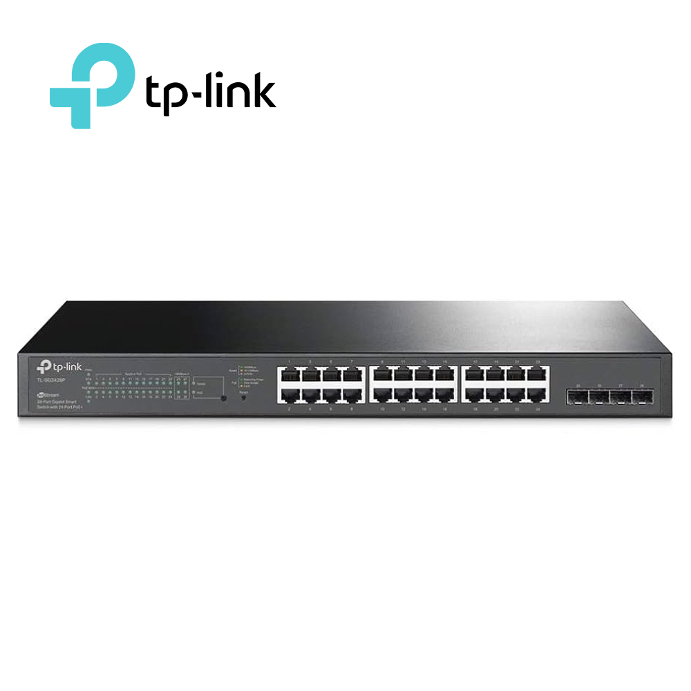 SWITCH POE JETSTREAM SDN ADMINISTRABLE TP-LINK SG2428P (TL-SG2428P) ADMINISTRABLE / 24 PUERTOS POE AT/AF 250W 10/100/1000 MBPS+4 PUERTOS DE FIBRA OPTICA / ADMINISTRACION CENTRALIZADA ACCESO A NUBE Y APLICACION OMADA