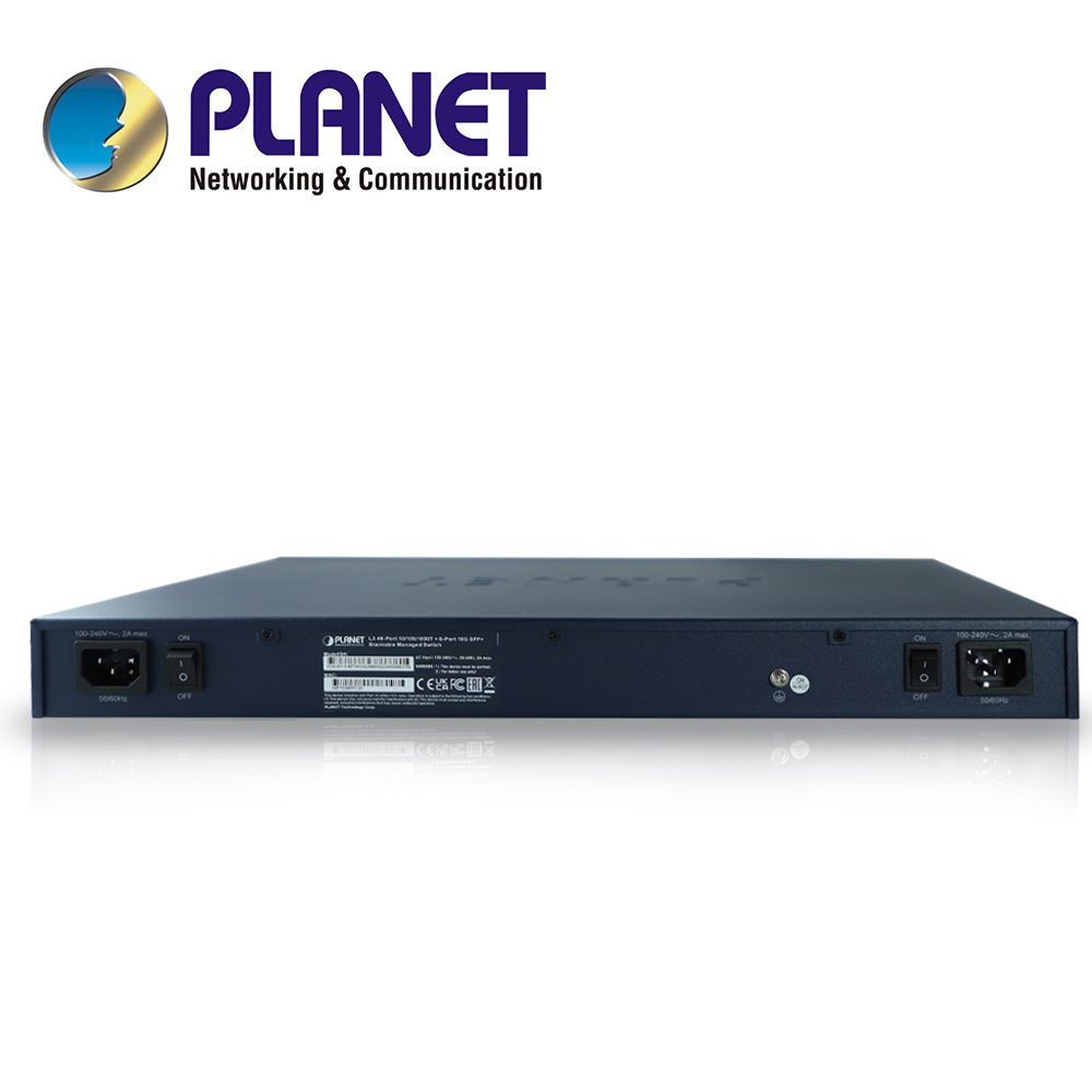 Switch Planet Stacking Sgs-6310-48t6x Administrable L2 + L3 Ruteo Estatico/ 48 Puertos RJ45 Velocidad De Transmision 10/100/1000 Mbps + 6 SFP Velocidad De Transmision 10 GB Montaje En Rack/temperatura De Operacion 0-50 Grados Centigrados.
