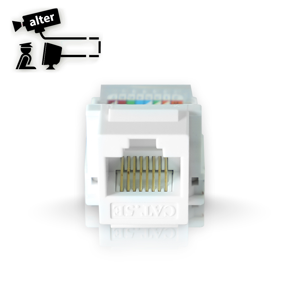 Conector Jack Rj-45 / Cat 5E / Color Blanco / Tipo Keyconnect / Armado Sin Pinzas.