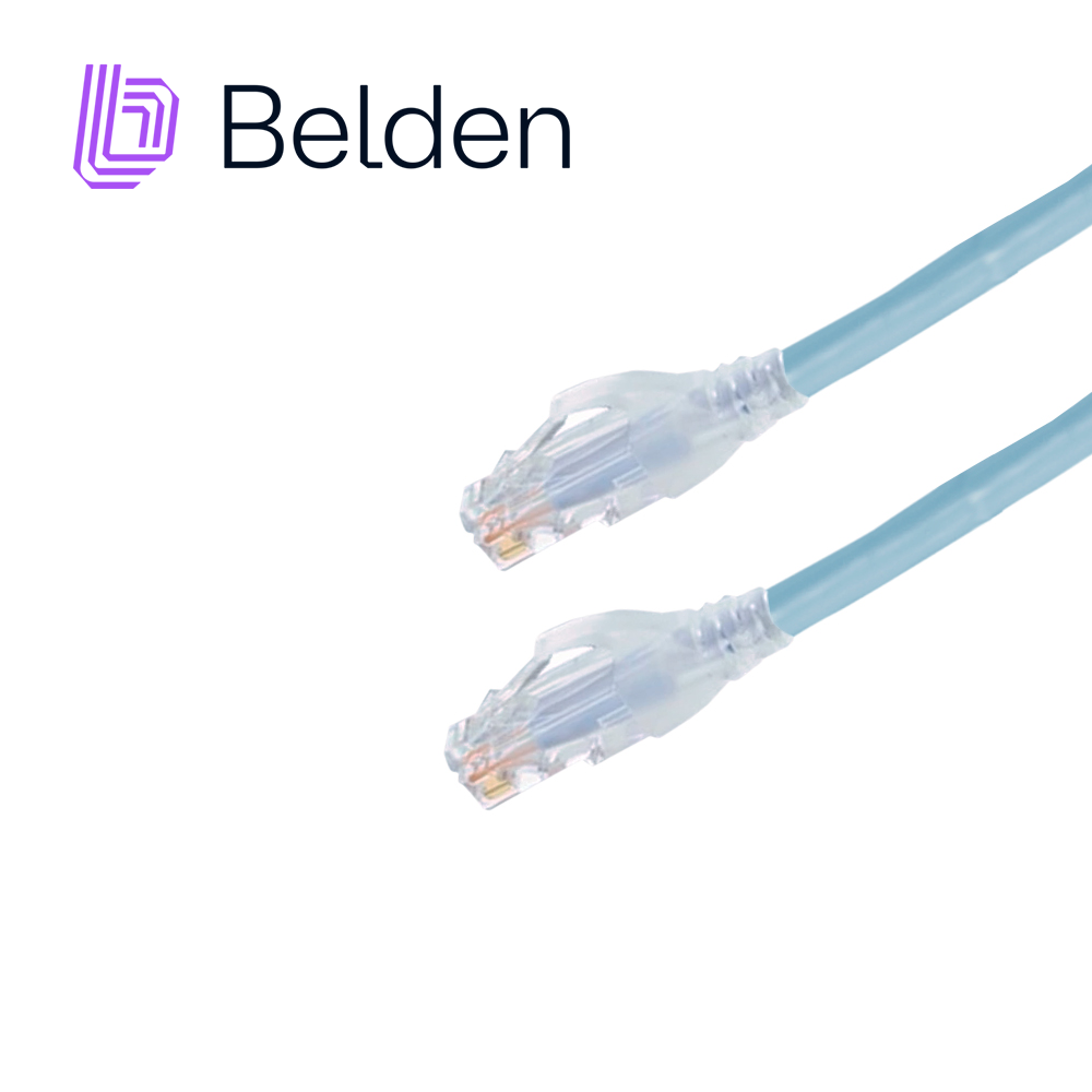 PATCHCORD UTP CAT6 BELDEN C601116007 FORRO PVC AZUL CLARO CMR-RISER 4 PARES CALIBRE CONDUCTOR 24 AWG 100% COBRE USO INTERIOR PARTES RELACIONADAS:CONECTORES MODULARES CAT6 PATCH PANEL CAT6 LONGITUD 7 PIES 2.1 METROS