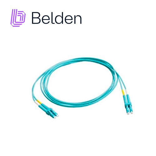 JUMPER DE FIBRA OPTICA BELDEN FP3SDSD003M FORRO PVC COLOR AQUA FLAMABILIDAD OFNR RISER TIPO DE FIBRA MULTIMODO OM3 50/125 MICRAS CONECTORES SC DUPLEX - SC DUPLEX LONGITUD 3 METROS APLICACIONES ADECUADAS ADECUADAS CENTROS DE DATOS SALAS DE EQUIPOS PRINCIPALES SALAS DE TELECOMUNICACIONES Y ÁREAS DE TRABAJO USO INTERIOR