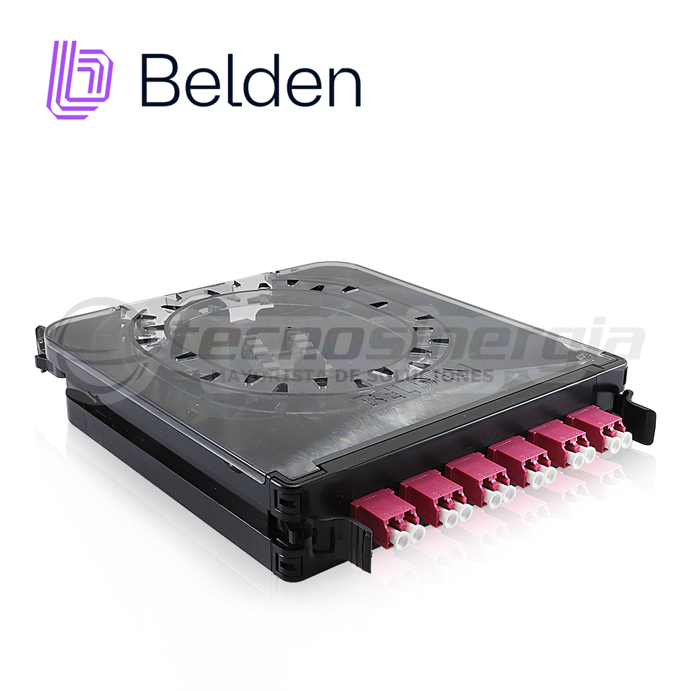Cassette Fx Ecx Belden Multimodo Fc4x06ldfs / Om4 / Erika Violeta / Lc Duplex / 6 Puertos