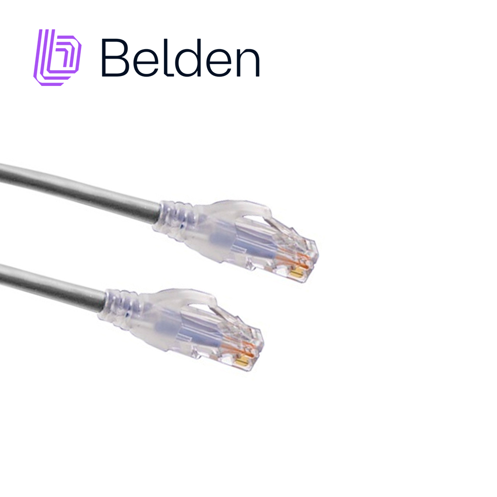 PATCH CORD UTP CAT6A BELDEN CA21108007 / INTERIOR / GRIS / 4 PARES / 24 AWG / FORRO PVC / CMR / 7 PIES 2.1 METROS