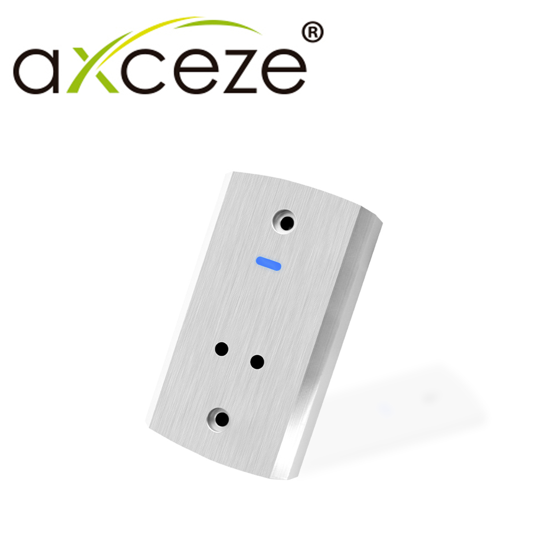 BOTON DE PERTICION DE SALIDA AX-B140 FORMATO VERTICAL CUBIERTA METALICA GRADO DE PROTECCION IP68 SOPORTA EXTERIOR TIENE LED INDICADOR DE ESTADO SE PUDEN AJUSTAR LA DISTANCIA DE ACTIVACION Y EL RETARDO PARA ABRIR LA PUERTA