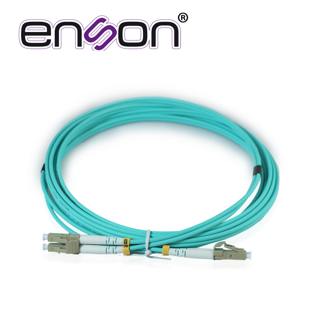 Jumper De Fibra Optica Enson Ens-jump300mm3 Forro Pvc Color Aqua Tipo De Fibra Multimodo Om3 50/125 Micras Conectores Lc Duplex- Lc Duplex Longitud 3 Metros Uso Interior 