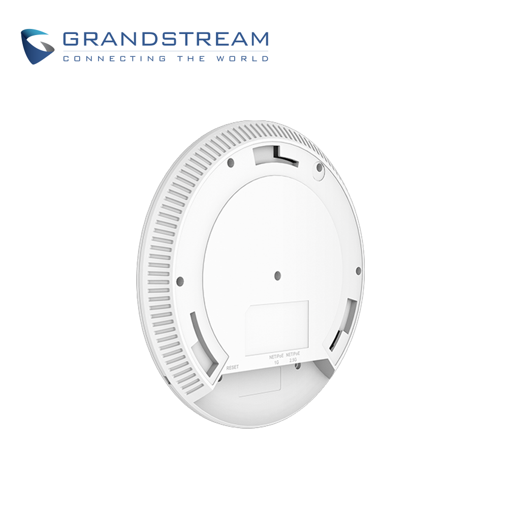 Access Point Wifi 6 Interior Grandstream Gwn7664e / 802 11AX Mu Mimo 4X4:4 / Velocidad 6GBPS / 512 Clientes Simultaneos / 2 Puertos 2.5GBPS / Alimentacion POE 802.3AF/AT / Controlador 50 APS Incorporado / No Incluye Inyector POE
