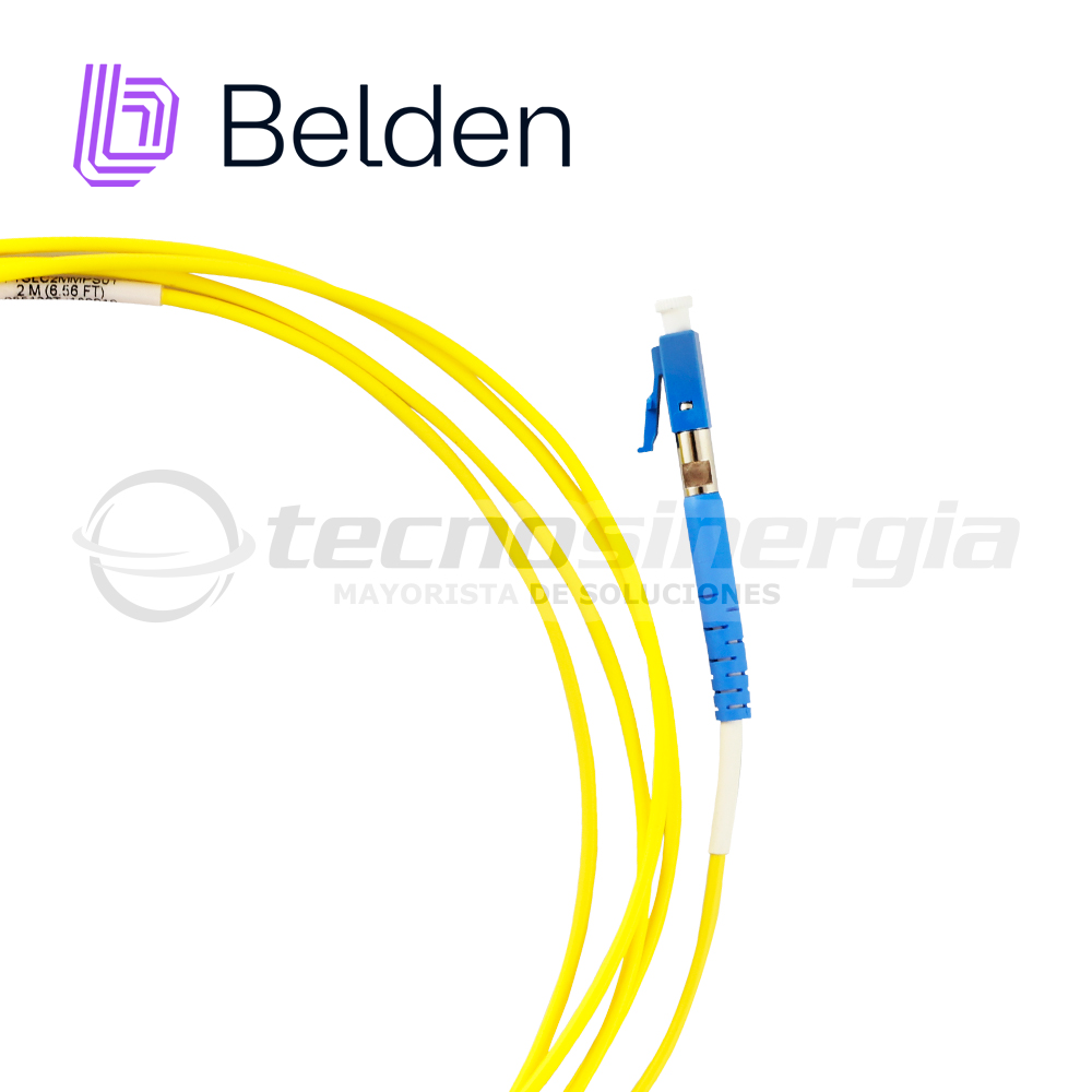 CONECTOR PIGTAIL MONOMODO BELDEN FTSLC2MMPS01 / OS2 / AMARILLO / LC SIMPLEX / 2 METROS