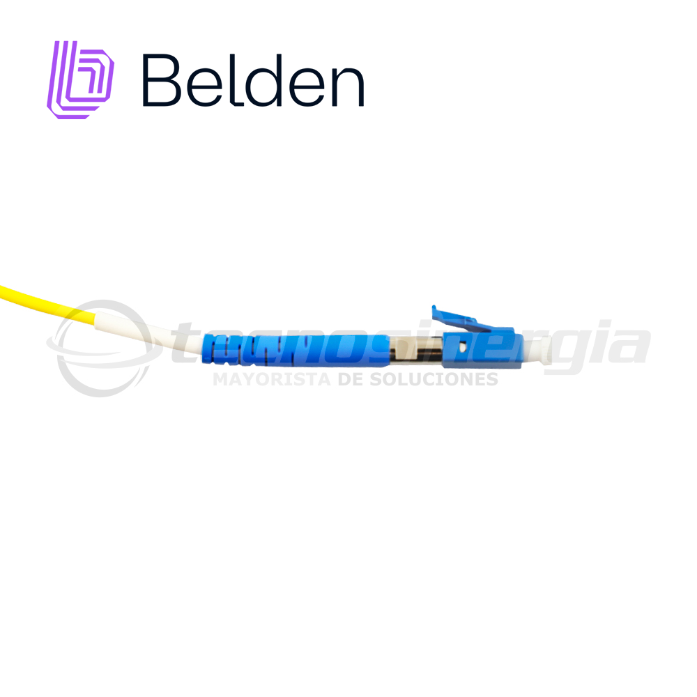 CONECTOR PIGTAIL MONOMODO BELDEN FTSLC2MMPS01 / OS2 / AMARILLO / LC SIMPLEX / 2 METROS