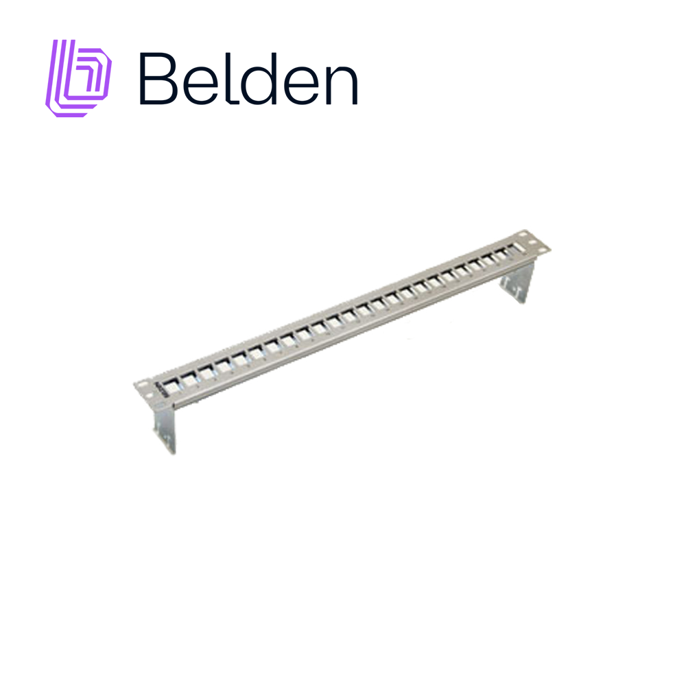 PATCH PANEL MODULAR BLINDADO AX104563 BELDEN 24 PUERTOS 1 UR TITANIUM (VACIO) KEYCONNECT