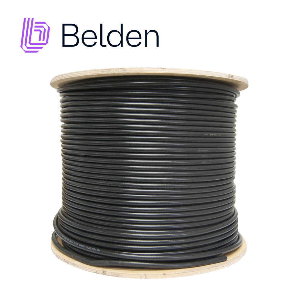 CABLE RG8 BELDEN 8214 0101000 CONDCUTOR FLEXIBLE DE COBRE NEGRO 305 MTO