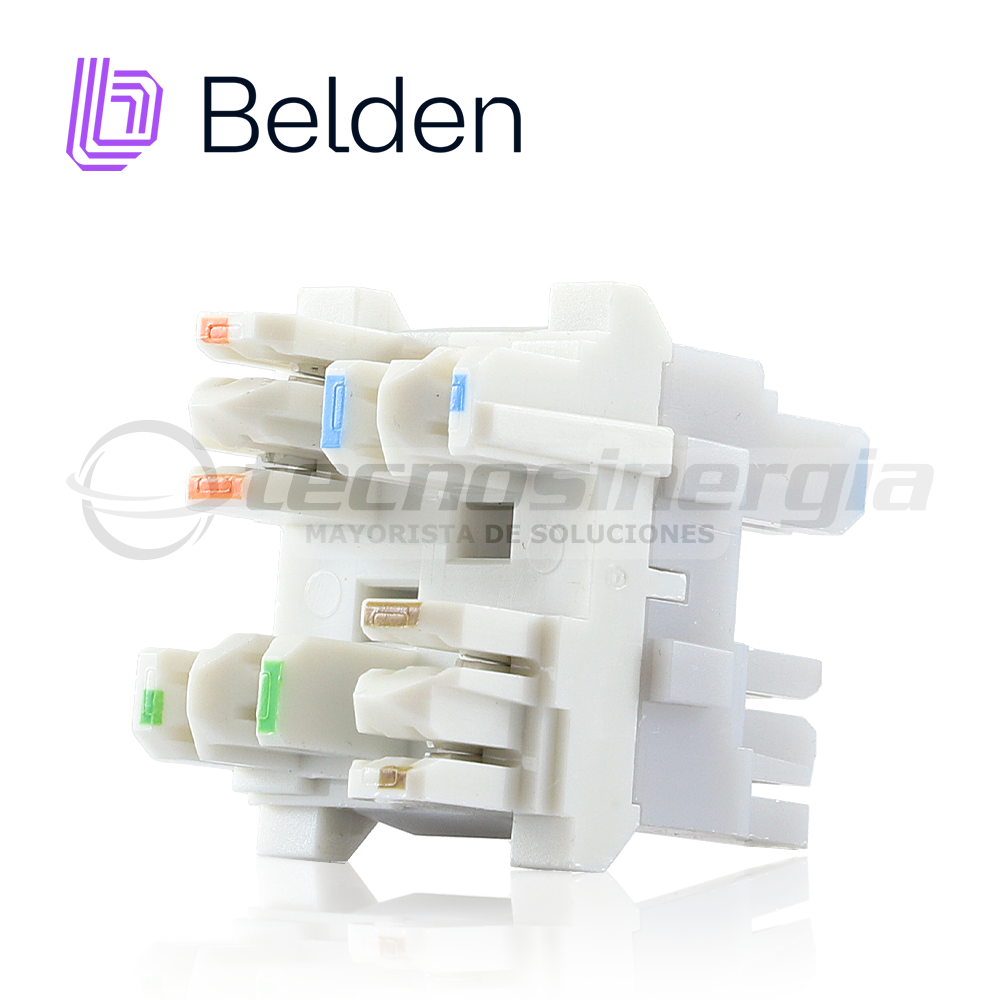 BLOQUE DE CONEXIÓN 4 PARES BELDEN AX104139 CAT 6A 10GX TERMINACIÓN 568A/B GRIS 