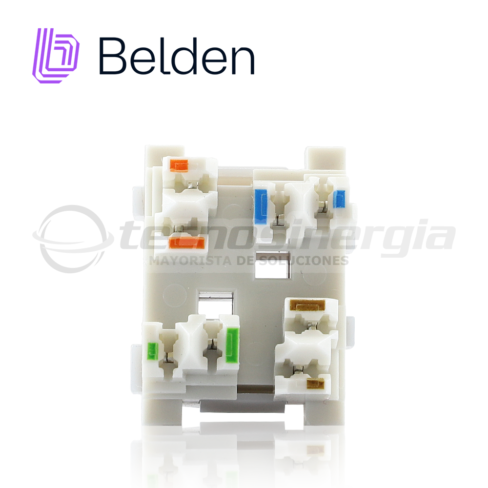 Bloque De Conexion 4 Pares Belden Ax104139 Cat 6A 10GX Terminacion 568A/B Gris 