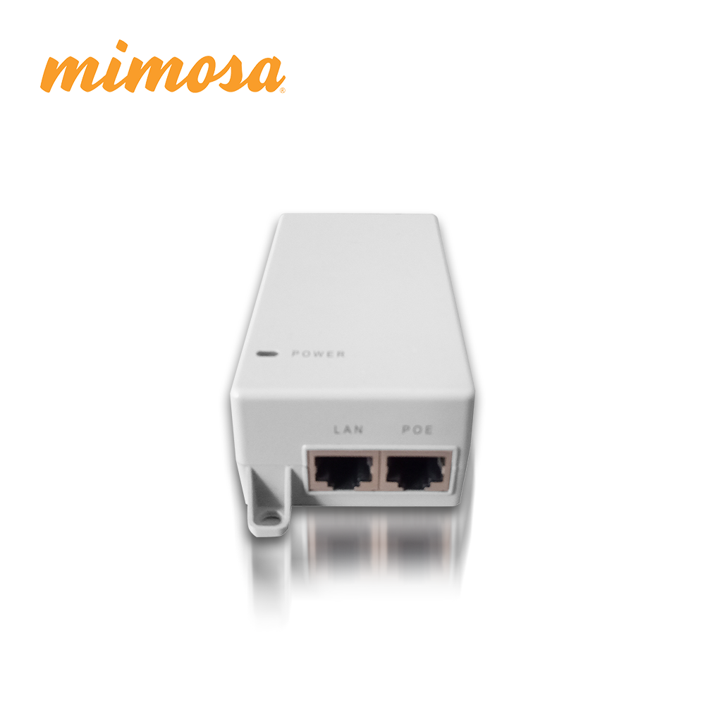 Inyector POE Gigabit Mimosa 24V 12W Para Radios C5c-ef, C5x-ip67 Y A5x-ef (no Incluye Cable De Corriente) (3 Meses De Garantia)