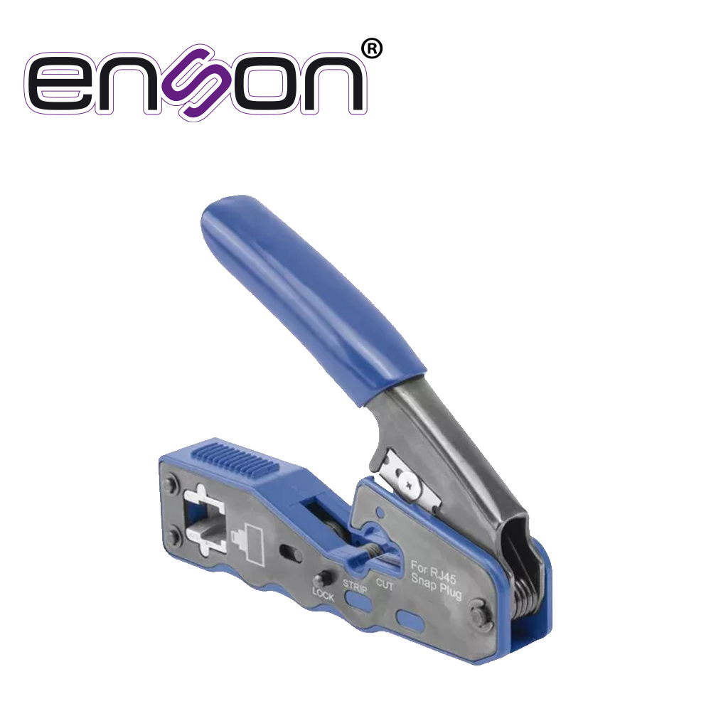 Pinza Enson Ens-passthr Para Corte Y Facil Terminado De Plugs RJ45 Pass Through Ergonomica