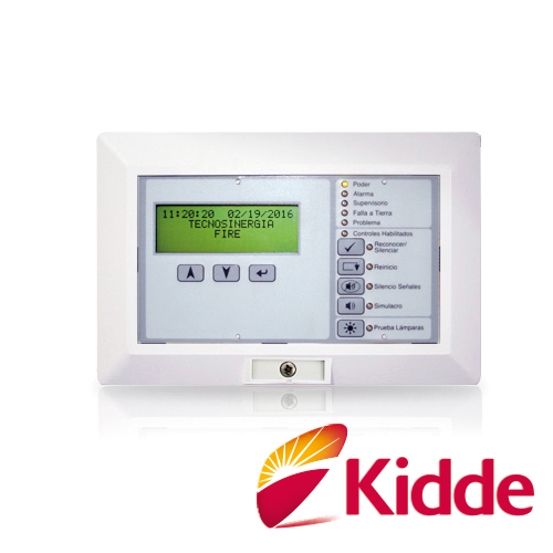 Anunciador Remoto LCD Vigilant Rlcd-c-sp / K-rlcd-c-sp Esp A 4 Hilos En Español, Cuenta Con Controles Comunes (silenciar Panel, Reset, Silenciar Alarma) Compatible Con Los Paneles Vs1 Y Vs4, Listado Ul, Ulc
