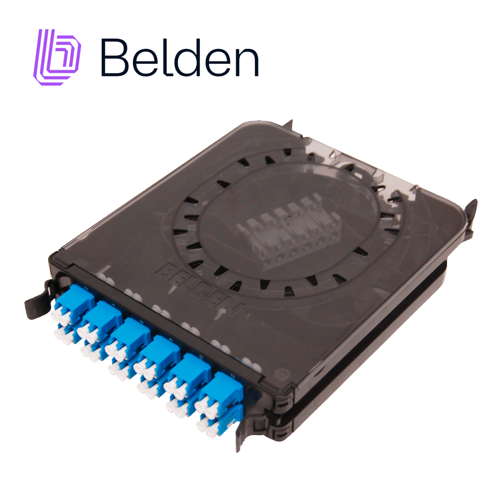 CASSETE ECX BELDEN FCSX12LDFS MONOMODO OS2 12 PUERTOS LC DUPLEX AZUL 
