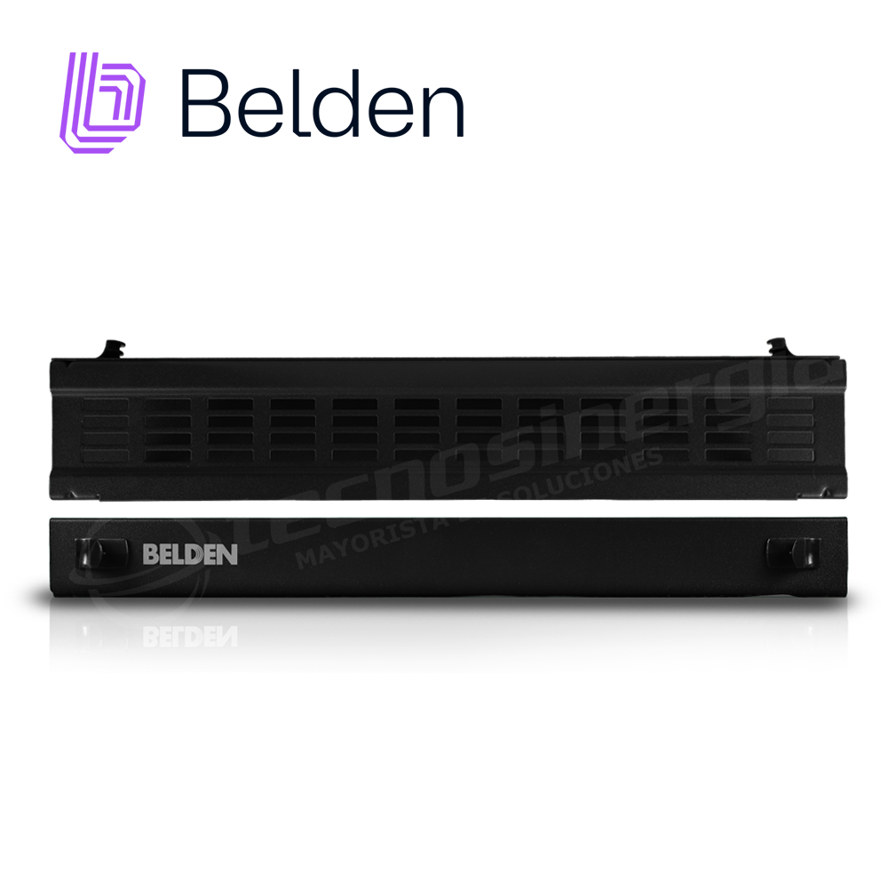 CHAROLA FIBRA OPTICA BELDEN AX105563 ALTA DENSIDAD P/4 ADAPTADORES VACIA NEGRO