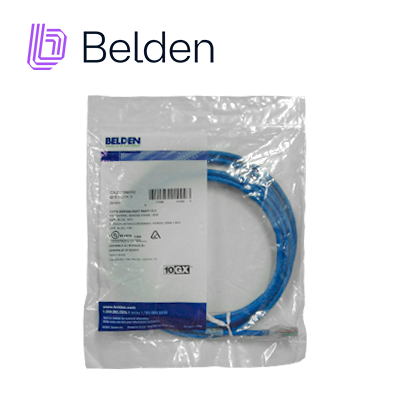 PATCH CORD UTP CAT6A BELDEN CA21106010 / INTERIOR / AZUL / 4 PARES / 24 AWG / FORRO PVC / CMR / 10 PIES 3 METROS