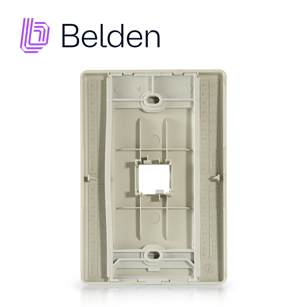 Placa De Pared A0405255 Belden 1 Puerto Mdvo Color Gris