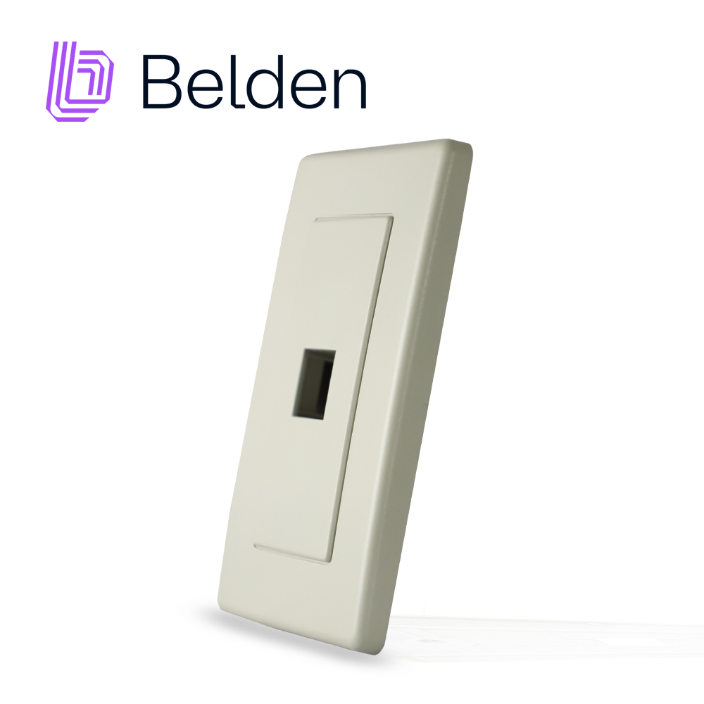 Placa De Pared A0405255 Belden 1 Puerto Mdvo Color Gris