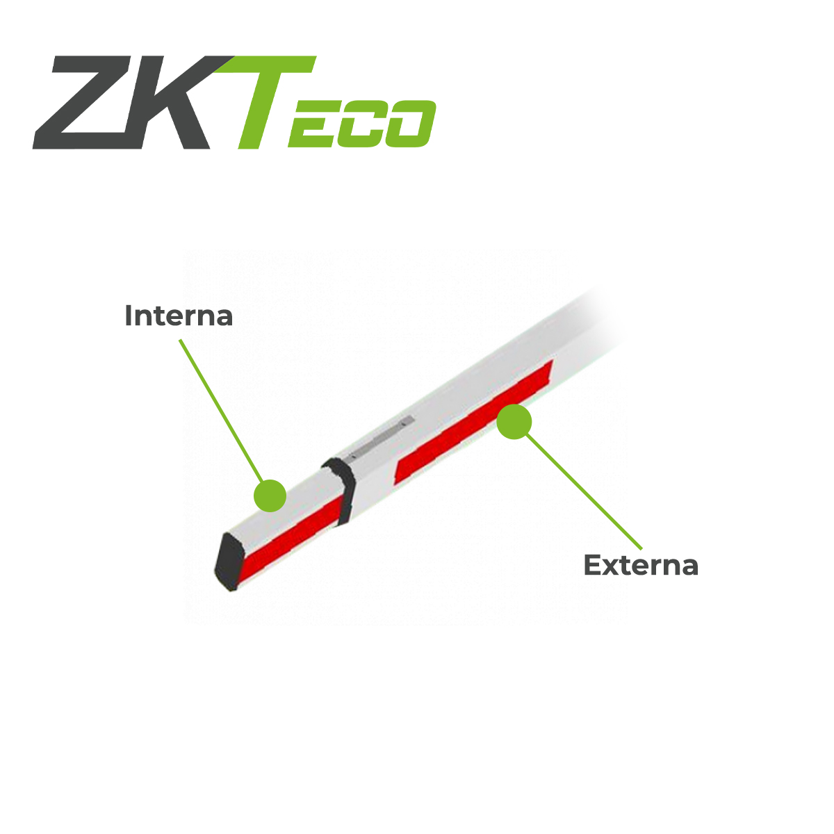 Brazo Recto Compatible Con Las Barreras Cmp300r/l Modelo Yc45m Brazo Telescopico De 2.6M Hasta 4.5 M