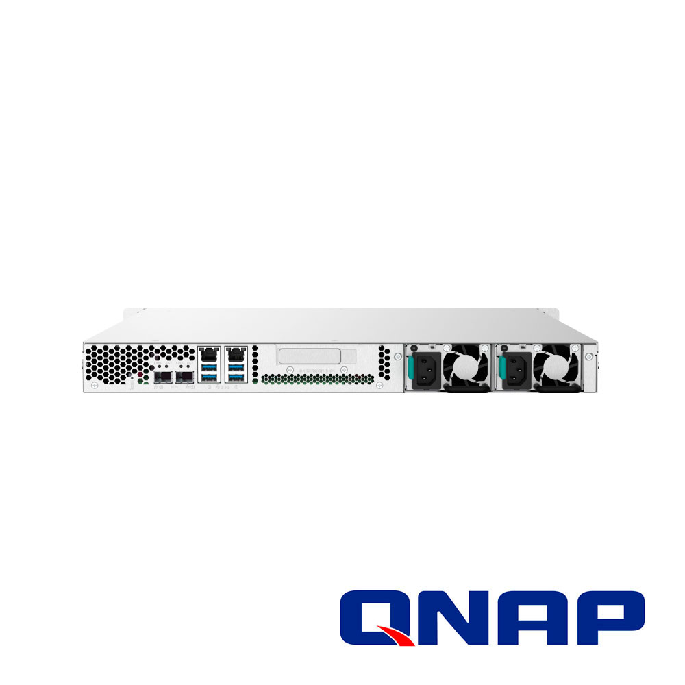 Nas Qnap Ts-432pxu-rp-2g-us / Procesador Annarpuna Labs Apline / Memoria Ram 2GB / 4 Bahias Frontales Sata 3.5 Pulgadas Y 2.5 Pulgadas / 2 Puertos RJ45 2.5GBE Mas 2 Puertos Fibra Optica SFP Plus 10GBE / Fuente Redundante / Montaje En Rack 1UR