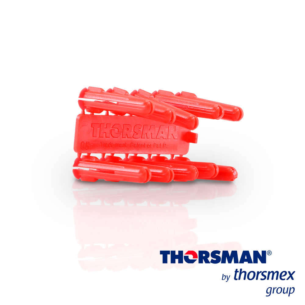 Paquete De 100 Piezas De Taquetes Thorsman Medida 1/4 Color Rojo Para Fijar Objetos En Muros Y Techos De Concreto O Superficies Solidas