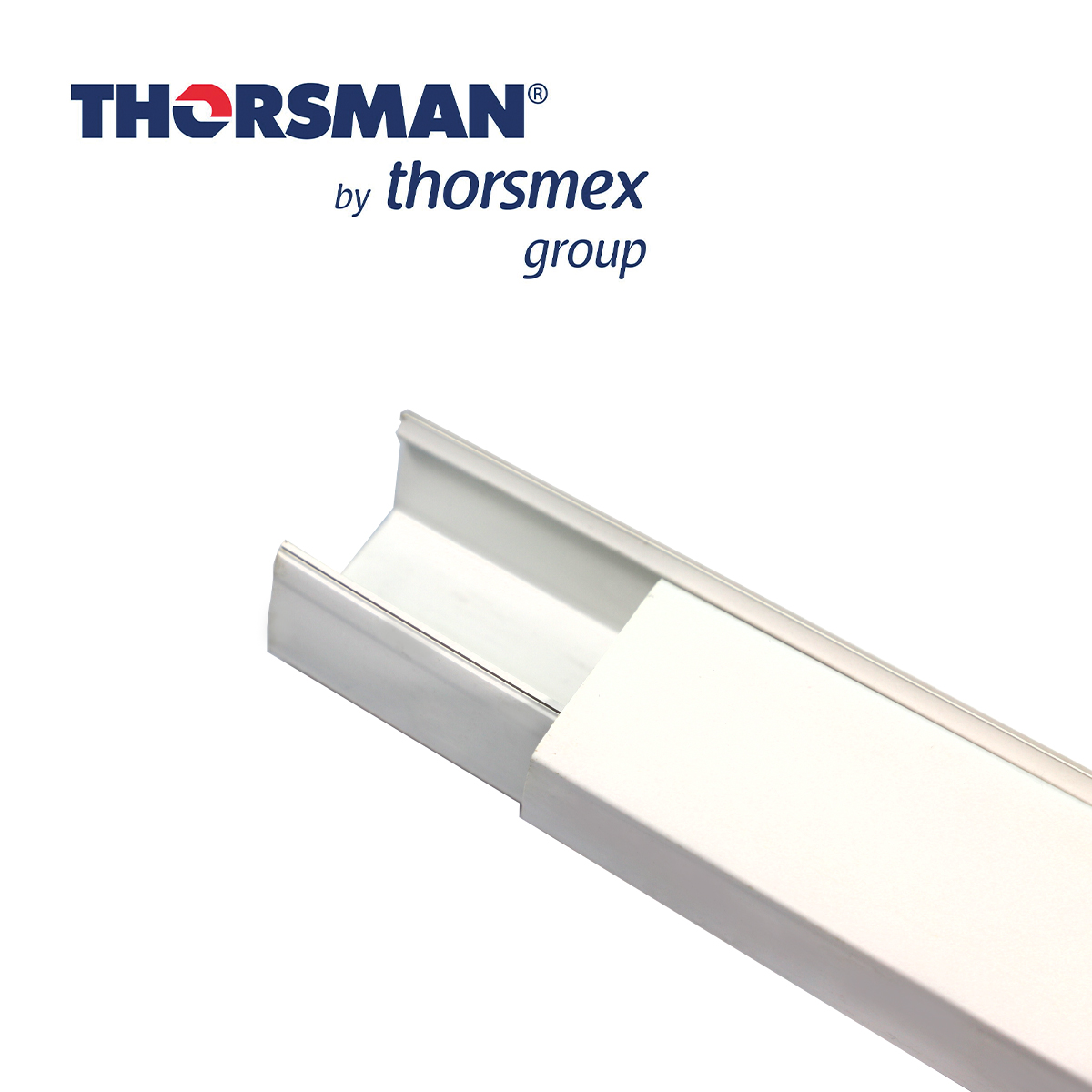 CANALETA 9001-01250 THORSMAN TRL 50, CANALETA DE PVC, BLANCO, CON 2 PLATAFORMAS, 4 CINCHOS, PRECIO POR PIEZA PRESENTACION DE 2.5 MTS
