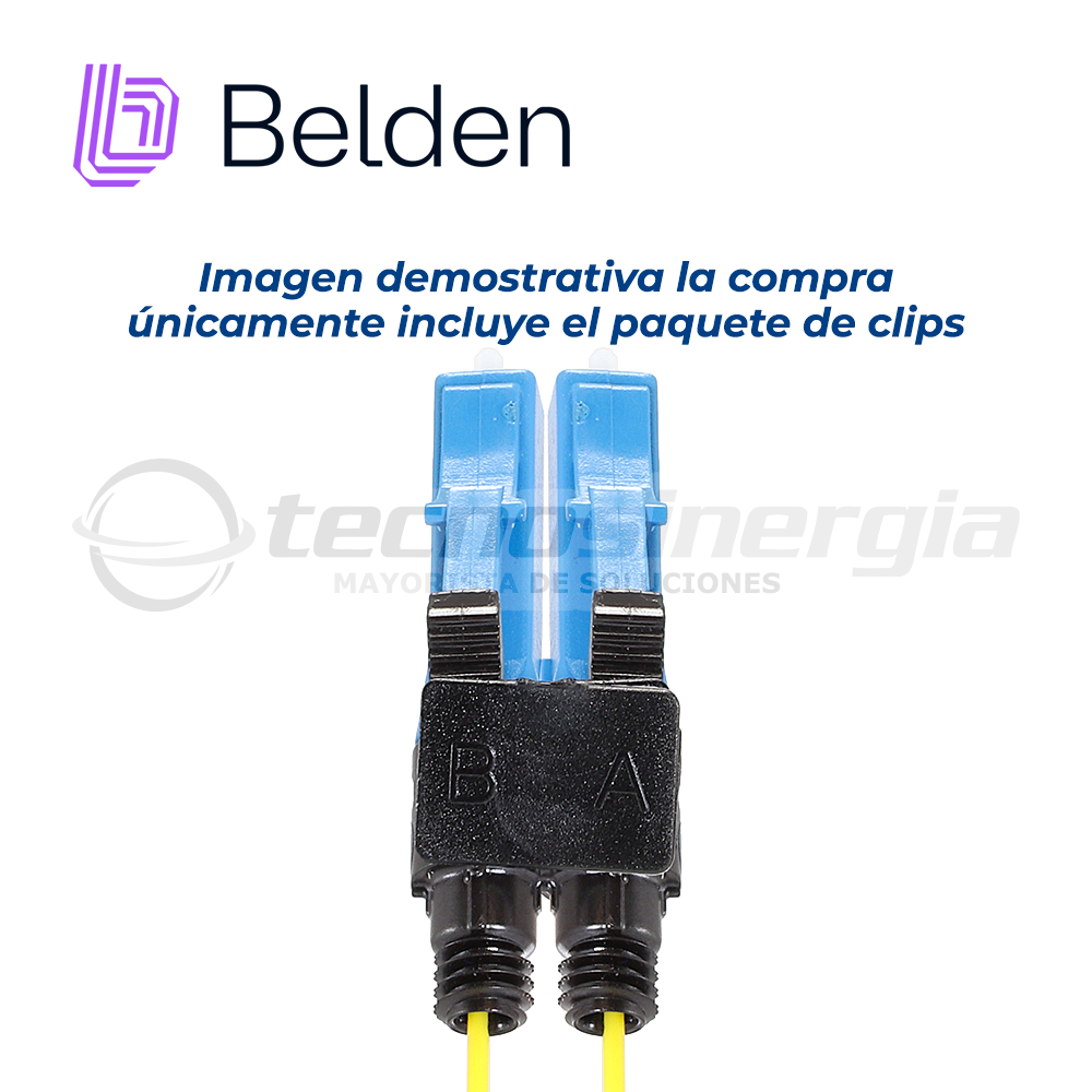 Clip Universal Brillance Belden Fxbuclldb25n Lc Duplex 25 Pza Negro